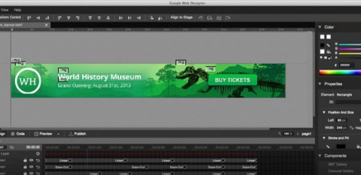 Google Web Designer : un outil gratuit de création d’animations HTML5