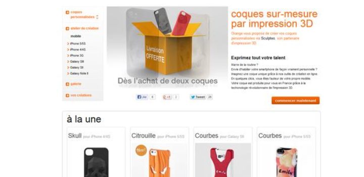 Orange imprime vos coques de smartphones en 3D