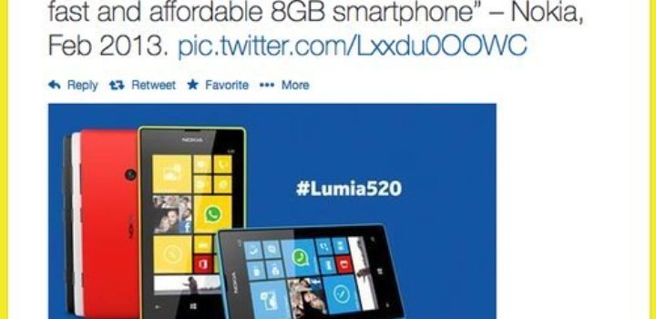 Nokia tacle Apple pour son nouvel iPhone 5C de 8 Go