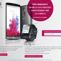 Précommandez le G3, LG vous offre une G Watch