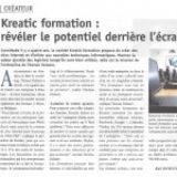 On parle de Kreatic formation dans la Gazette du Nord-Pas de Calais !